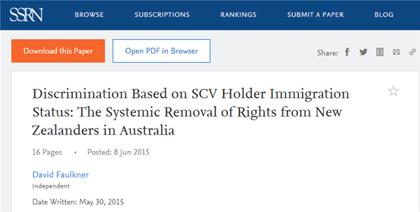 Discrimination based on SCV Holder immigration status.